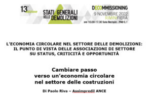 Assimpredil Ance – Cambiare passo verso un’economia circolare nel settore delle comunicazioni? Il caso milanese Assimpredil ANCE