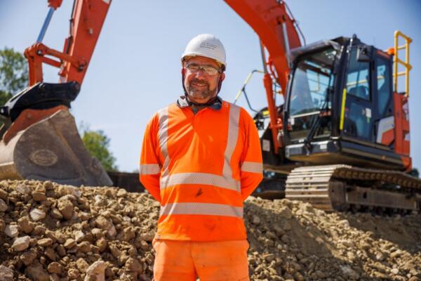 Operatore azienda britannica Davey Civils