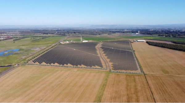 agrivoltaico Vista aerea dell’impianto agrivoltaico Pimpisu a Serramanna