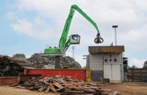 Efficient scrap recycling with electric material handler sennebogen