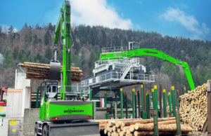 Automation in the sawmill: partnership of Sennebogen and Holtec