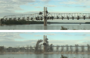 Demolizione controllata sul Mississippi: giù il Chester Bridge demolizione chester bridge