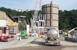 Ponte Morandi: La pila 8 in fase di demolizione, la mitigazione delle polveri